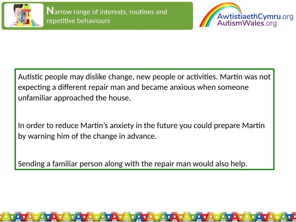 An Introduction to Autism for Housing Providers - slide 25 of 31