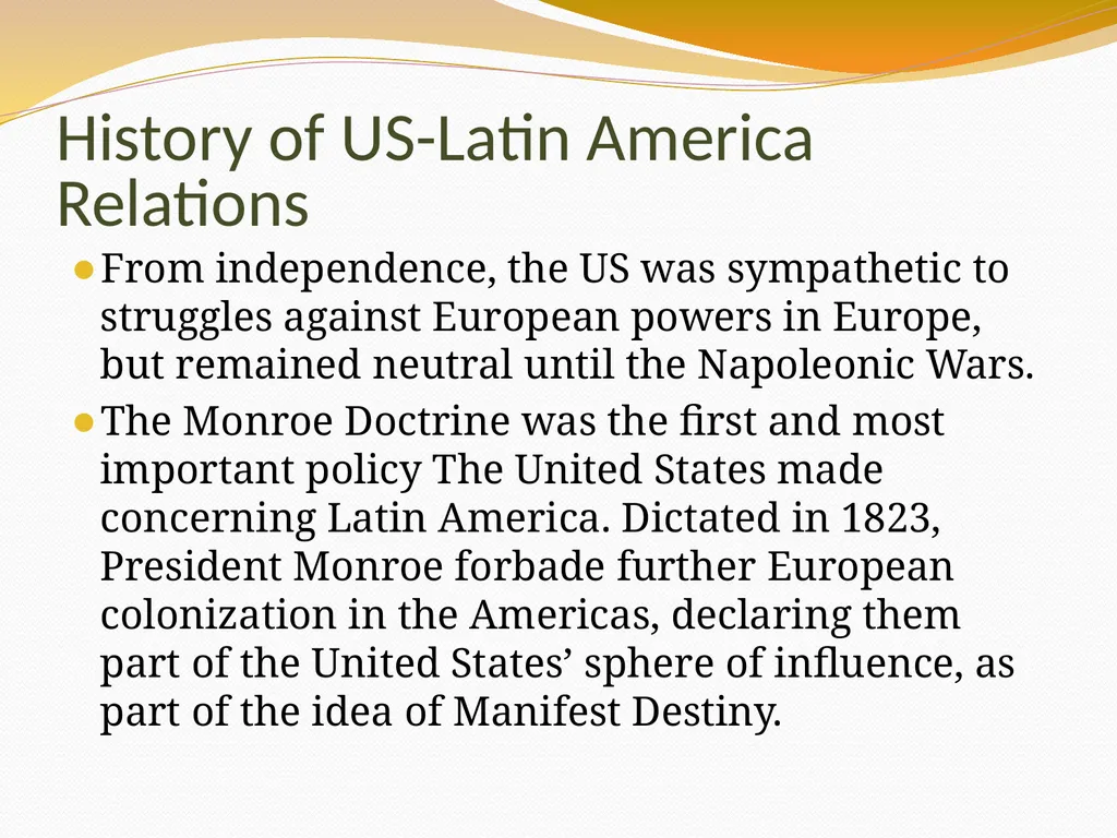 US-Latin America Relations By STUDENT NAME - slide 5 of 11