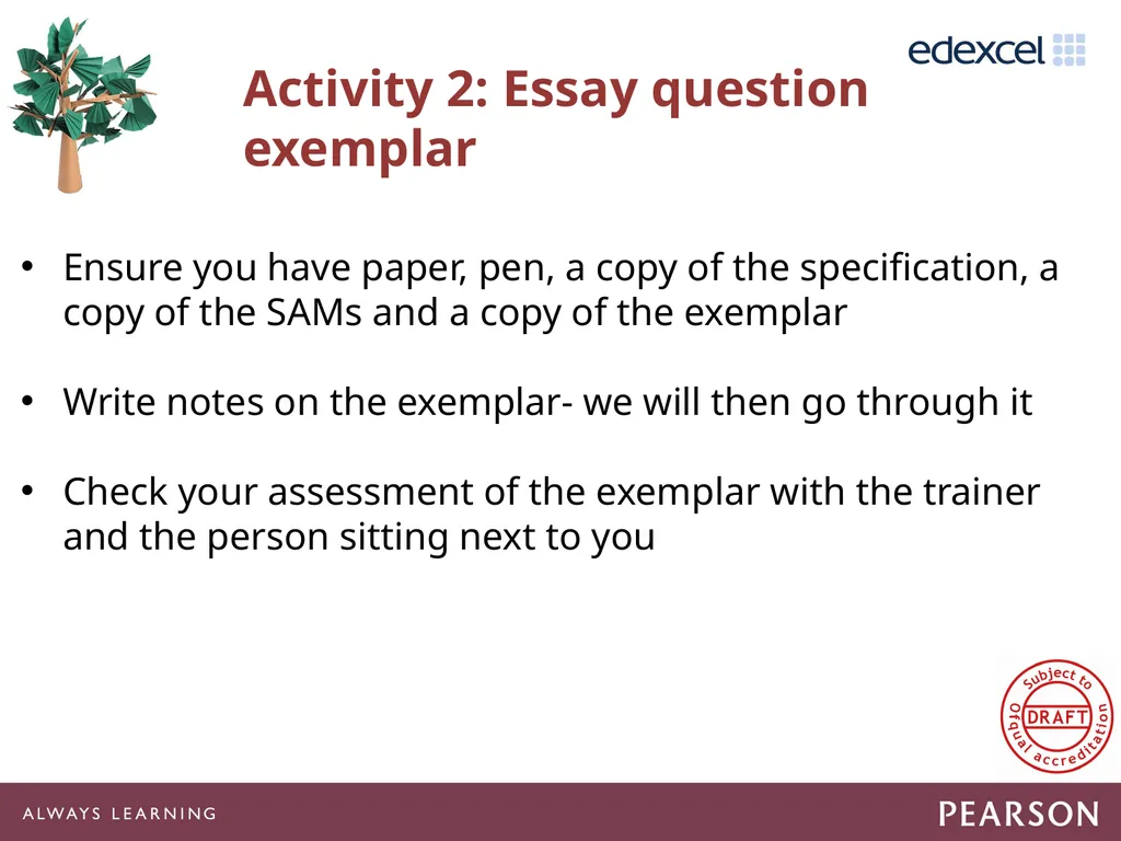 Getting Ready to Teach 15GBAR03 Agenda Suggested - slide 39 of 59