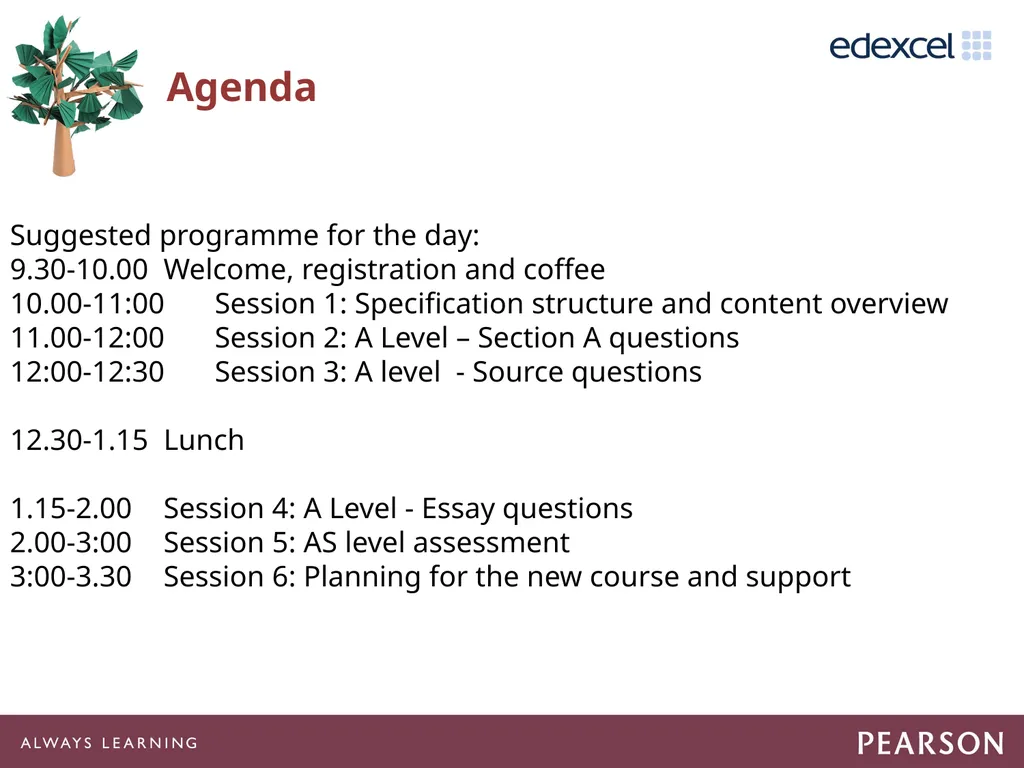 Getting Ready to Teach 15GBAR03 Agenda Suggested - slide 2 of 59