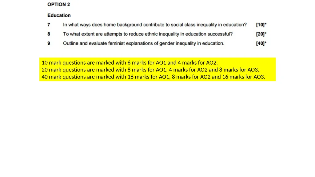 A level Sociology Component 3 Section B 10 mark - slide 2 of 54