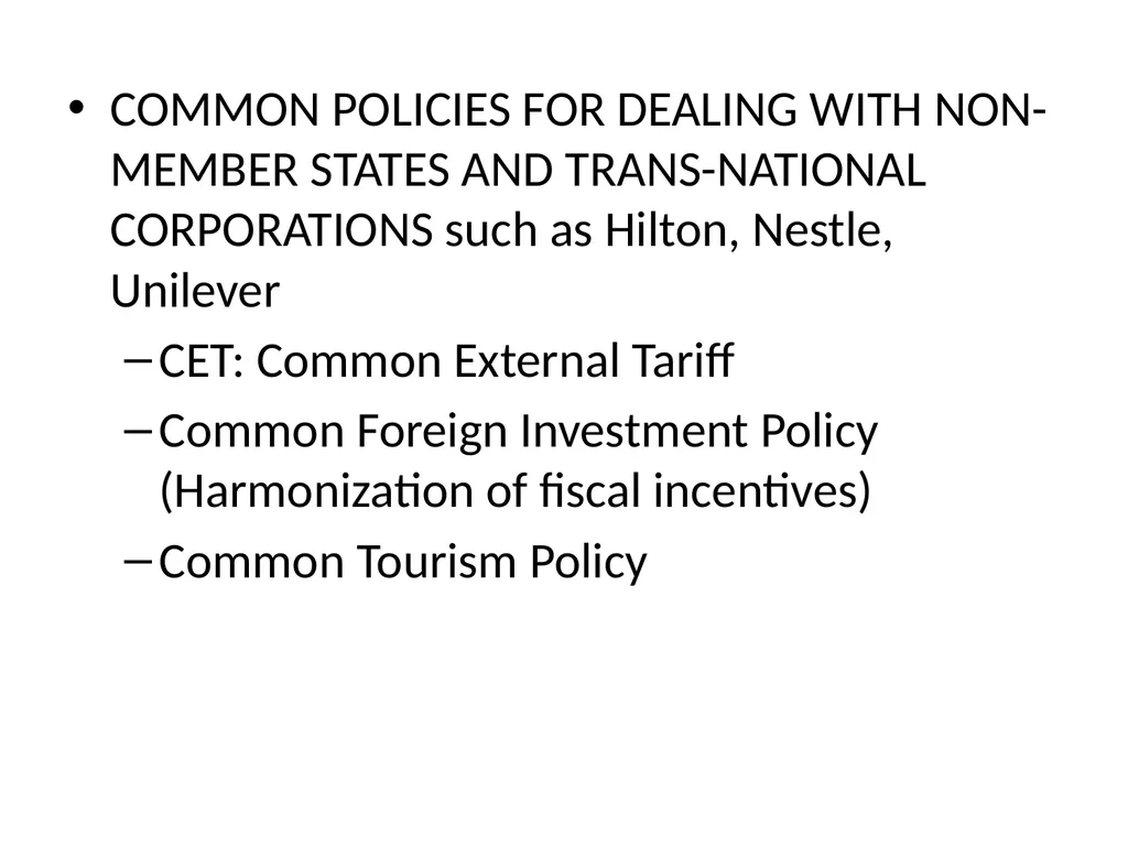 REGIONAL INTEGRATION REGION: an area of a country - slide 100 of 137