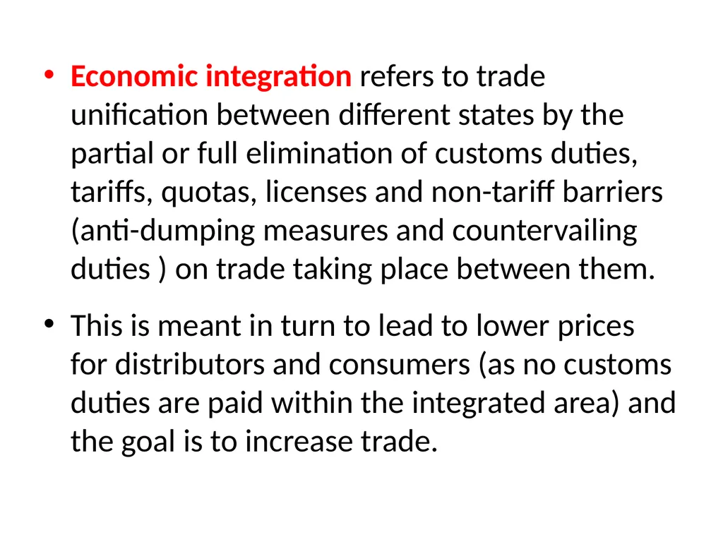 REGIONAL INTEGRATION REGION: an area of a country - slide 16 of 137