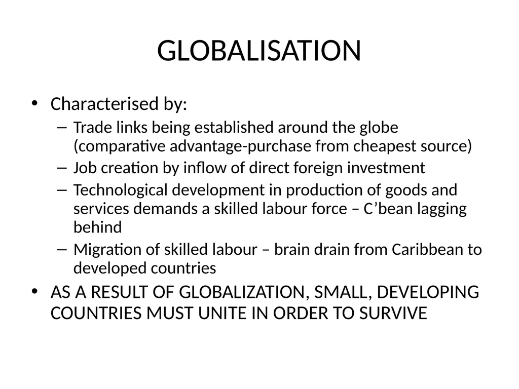 REGIONAL INTEGRATION REGION: an area of a country - slide 27 of 137