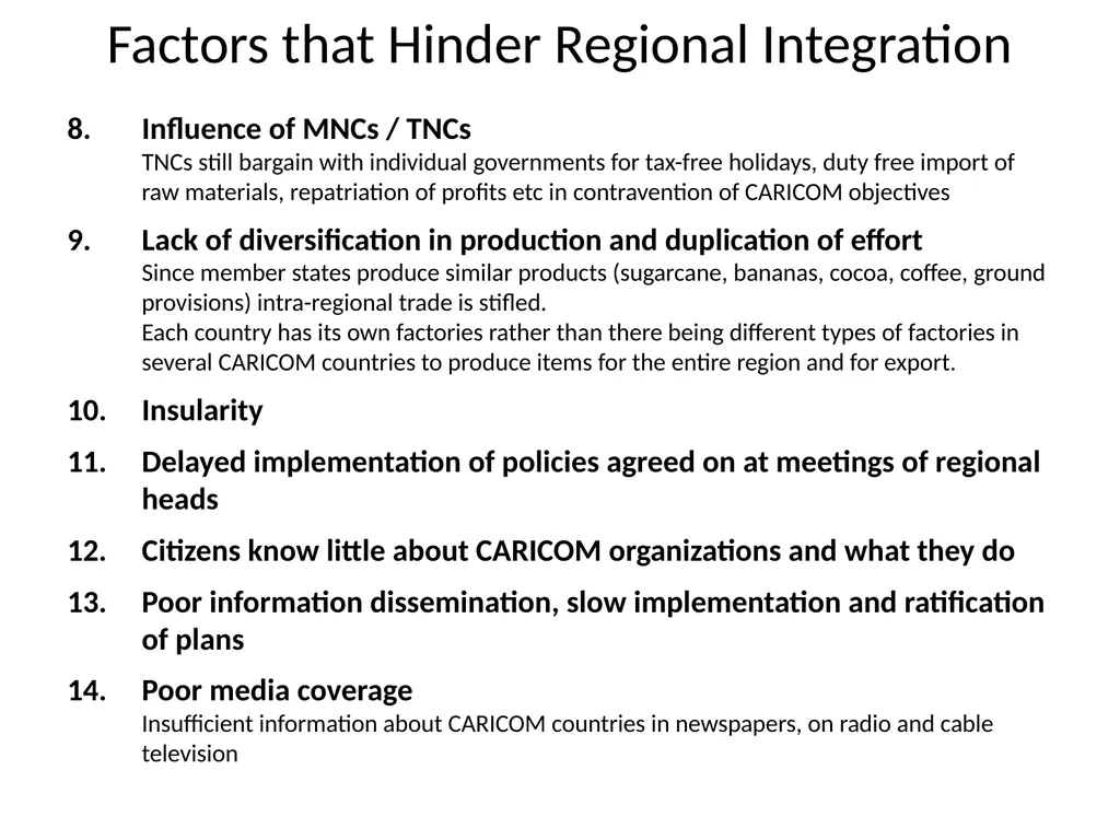 REGIONAL INTEGRATION REGION: an area of a country - slide 130 of 137