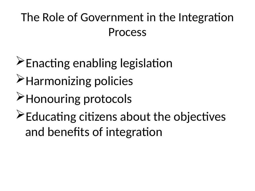 REGIONAL INTEGRATION REGION: an area of a country - slide 134 of 137