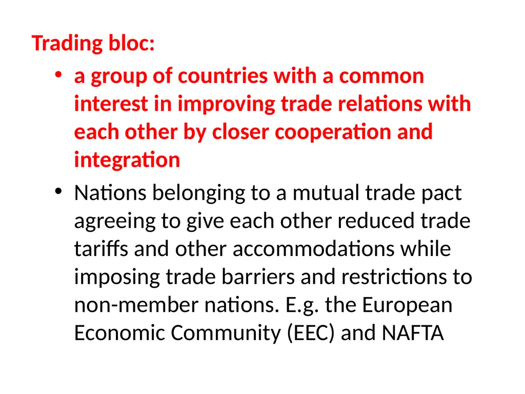 REGIONAL INTEGRATION REGION: an area of a country - slide 62 of 137
