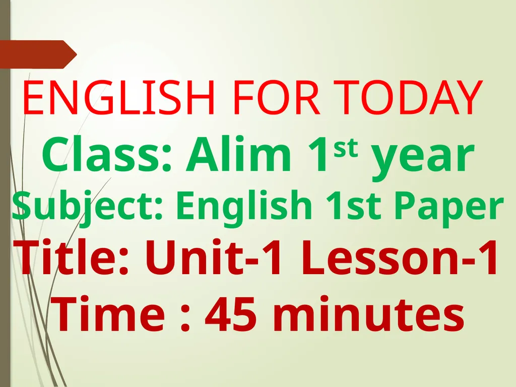 01st June, 2023 To our todays English Class - slide 3 of 19