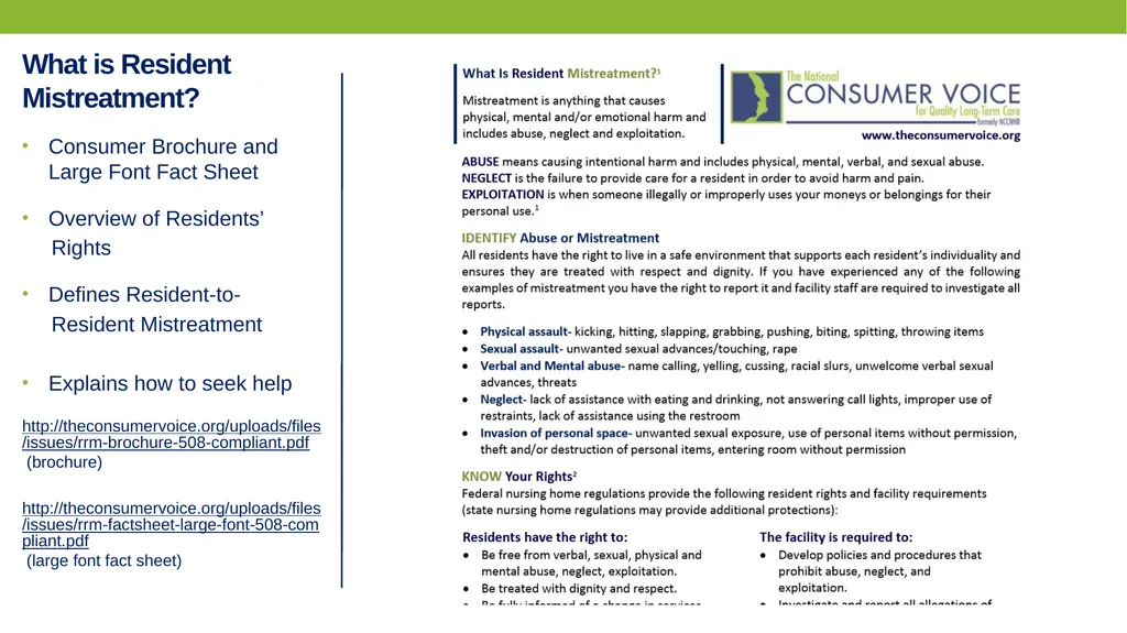 PREVENTING AND RESPONDING TO Resident-to-resident - slide 21 of 27