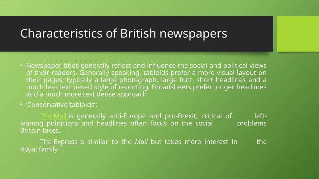 An Introduction to British Media Jonathan Eddy, - slide 5 of 43