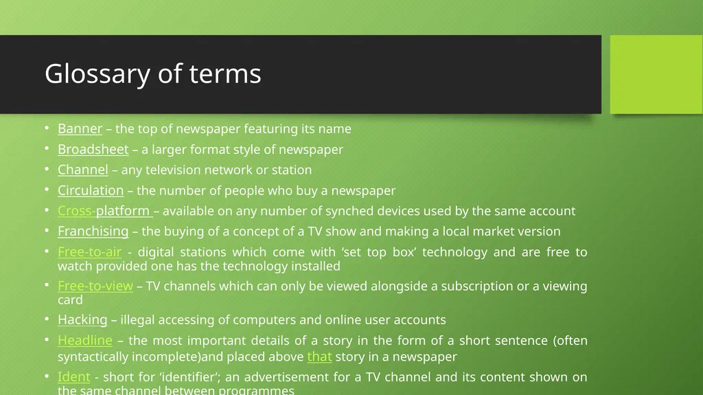 An Introduction to British Media Jonathan Eddy, - slide 41 of 43
