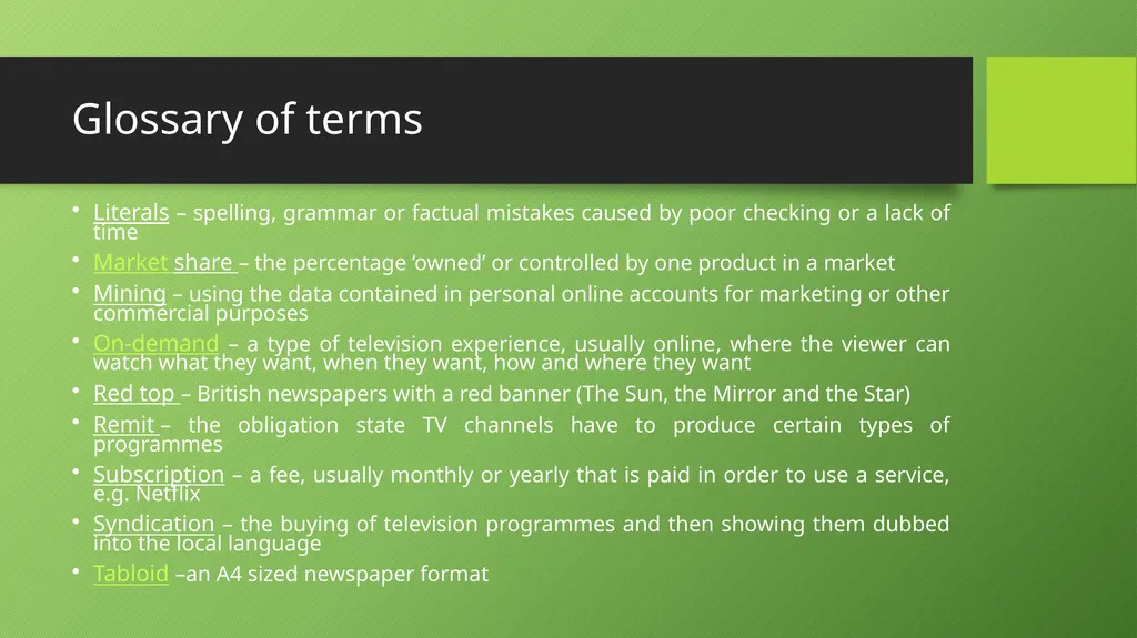 An Introduction to British Media Jonathan Eddy, - slide 42 of 43