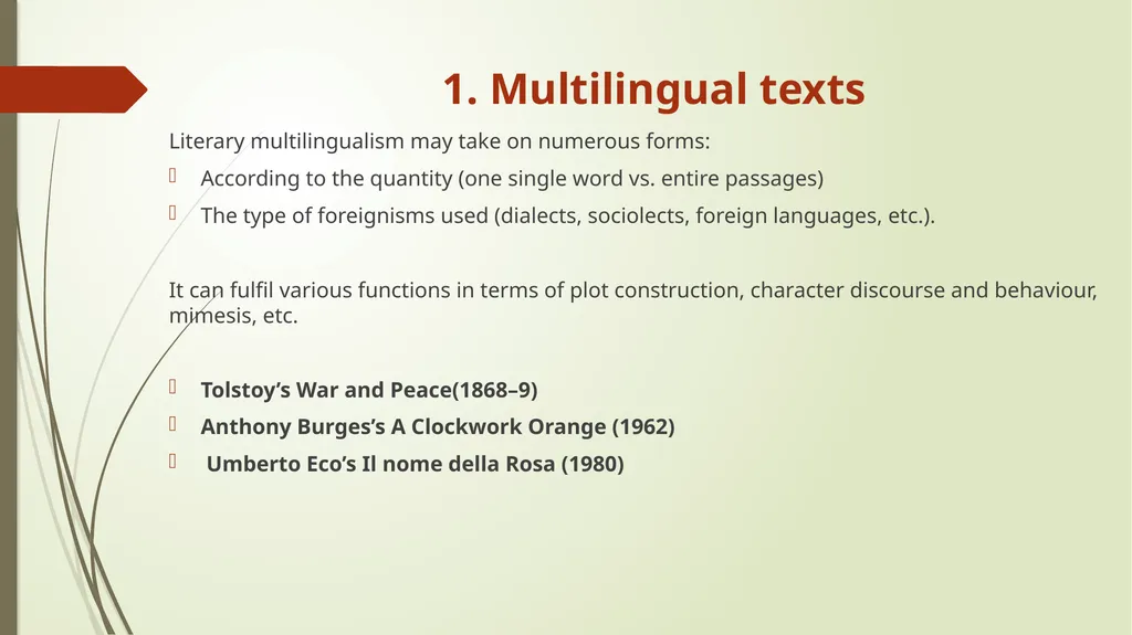 Multilingualism as a Challenge for Translation - slide 5 of 24