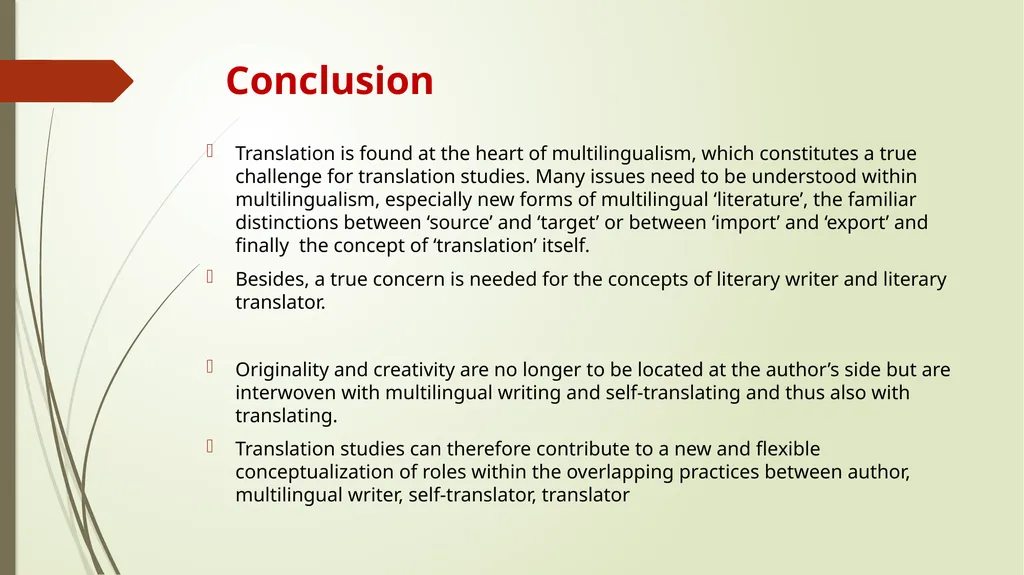 Multilingualism as a Challenge for Translation - slide 23 of 24