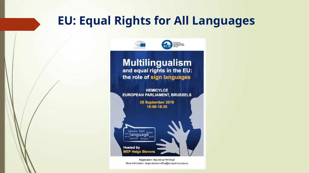 Multilingualism as a Challenge for Translation - slide 20 of 24
