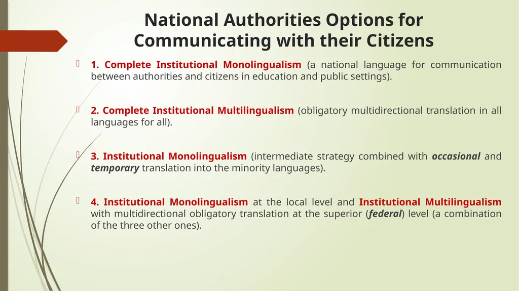 Multilingualism as a Challenge for Translation - slide 22 of 24