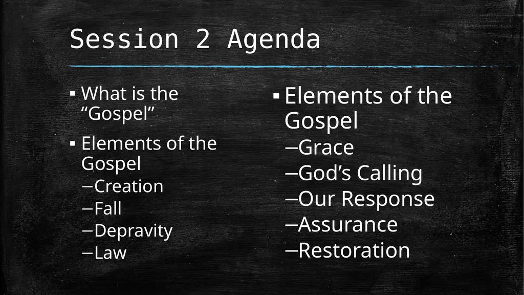 Biblical Literacy Session 2 The Gospel: - slide 3 of 53