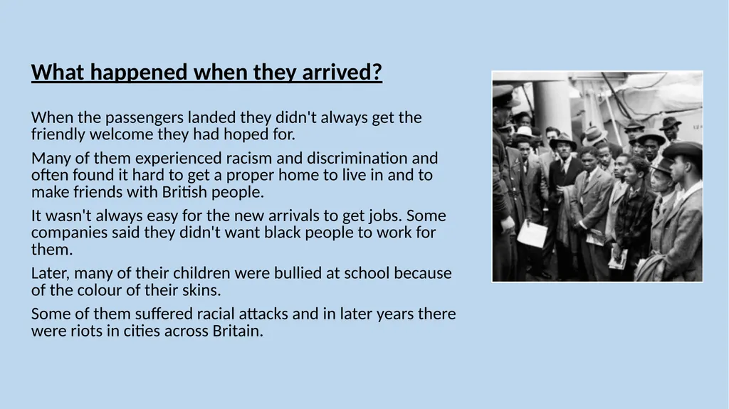 Year 6 Reading Windrush TASK: Your reading task - slide 4 of 8