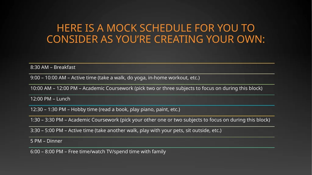 TIME MANAGEMENT WITH ONLINE COURSES University of - slide 10 of 11