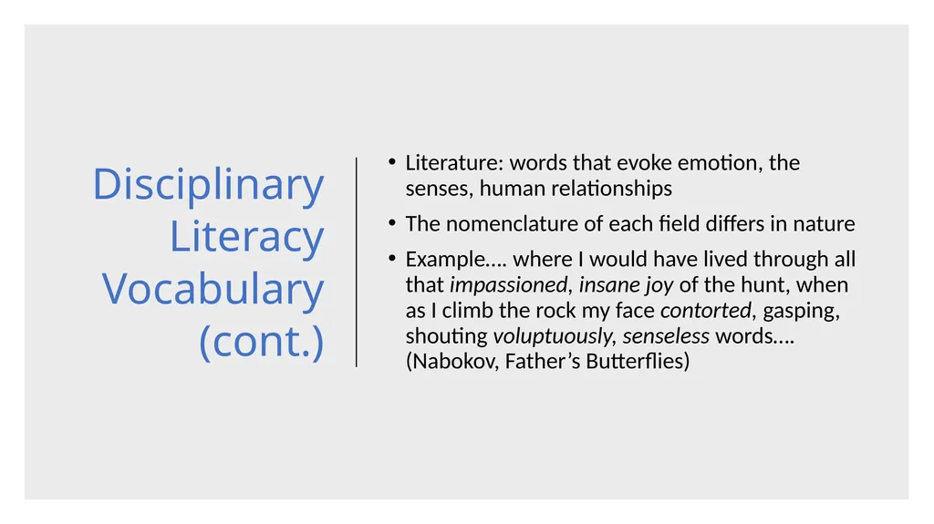 Teaching Disciplinary Literacy Timothy Shanahan - slide 14 of 56