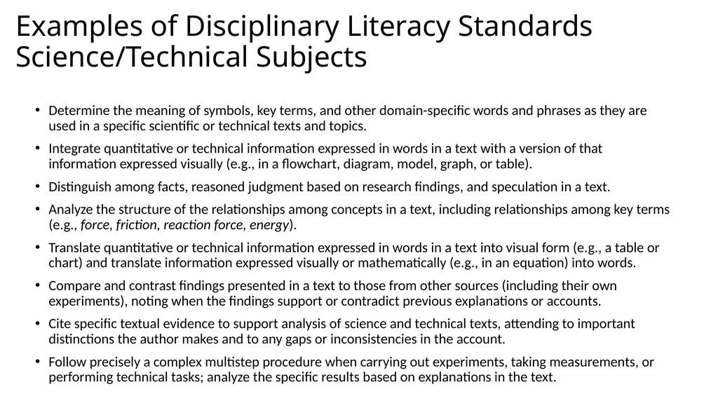 Teaching Disciplinary Literacy Timothy Shanahan - slide 51 of 56