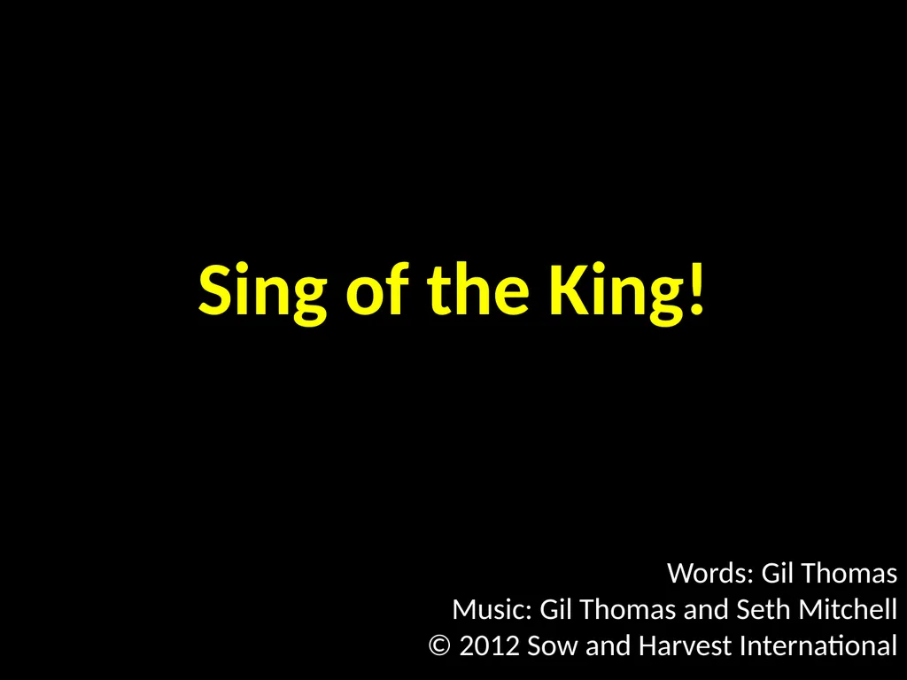 God’s Big Story Words: Gil Thomas Music: Gil - slide 87 of 164