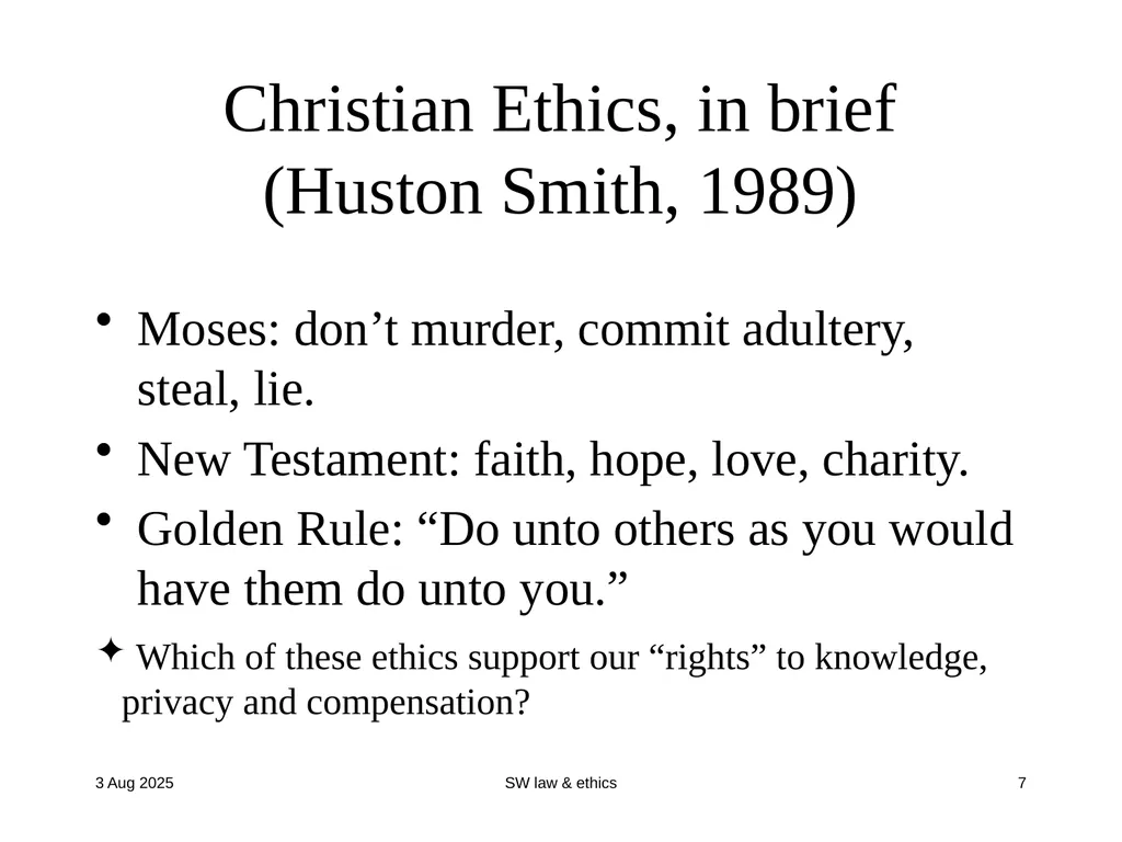 CompSci 725 “Soft” Security Clark Thomborson - slide 7 of 36