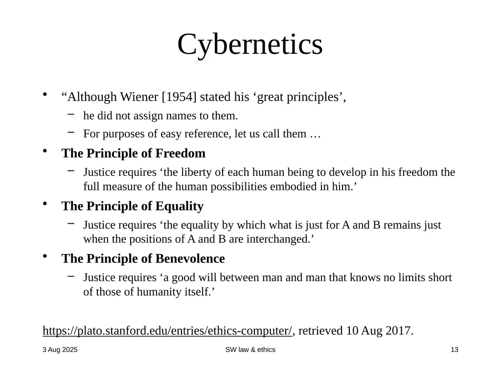 CompSci 725 “Soft” Security Clark Thomborson - slide 13 of 36