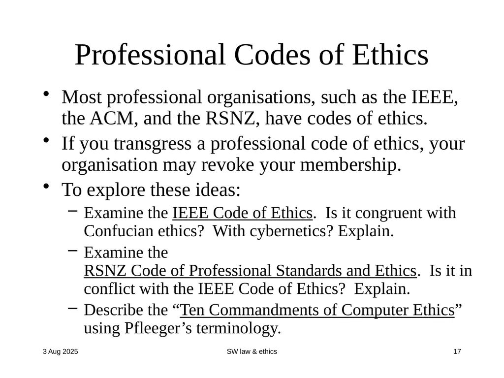CompSci 725 “Soft” Security Clark Thomborson - slide 17 of 36