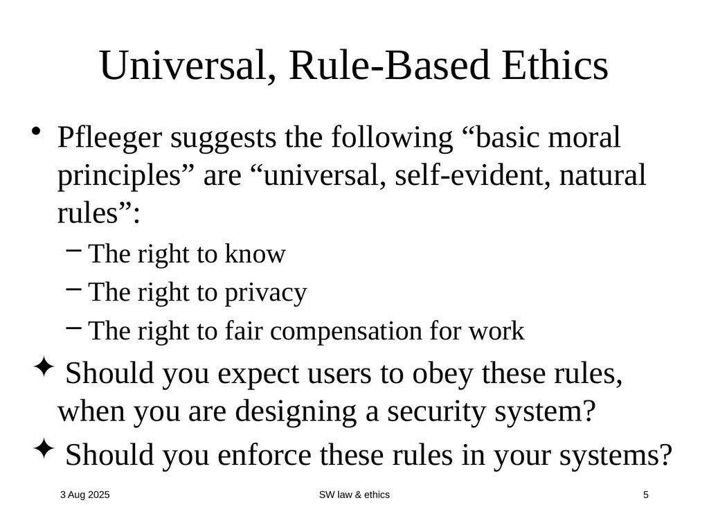 CompSci 725 “Soft” Security Clark Thomborson - slide 5 of 36
