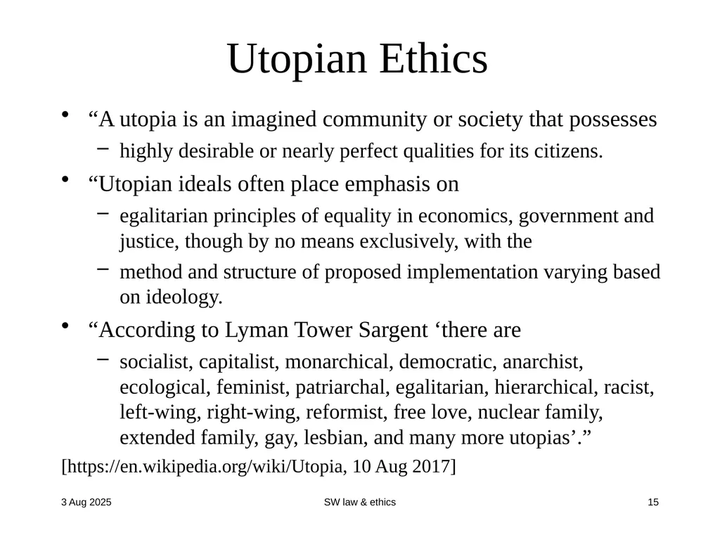 CompSci 725 “Soft” Security Clark Thomborson - slide 15 of 36