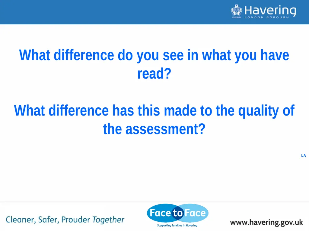 MASTERCLASS 1 - ASSESSMENTS A “GOOD” ASSESSMENT - slide 11 of 12