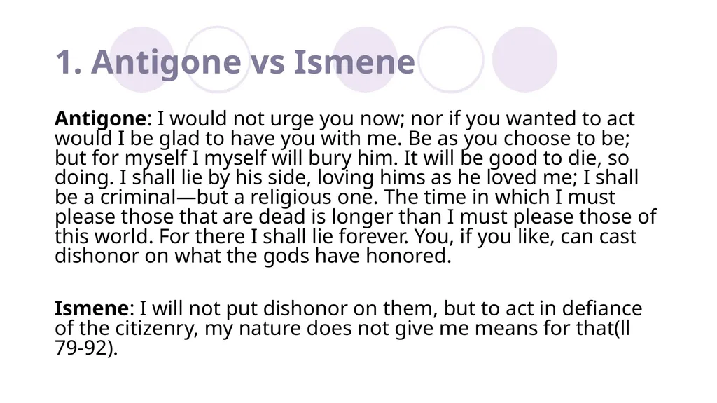 Sophocles, Antigone Introduction to English - slide 20 of 29