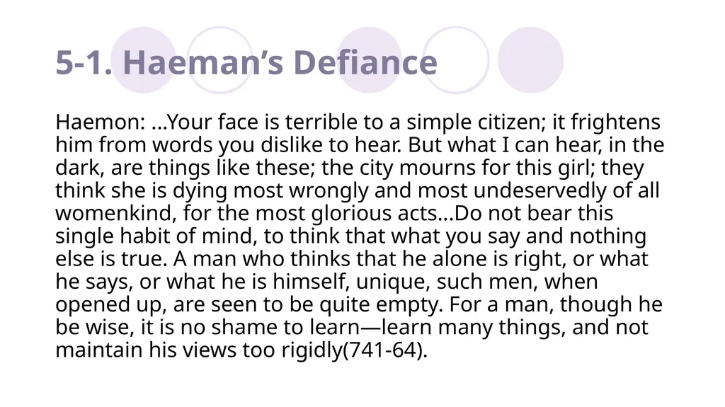 Sophocles, Antigone Introduction to English - slide 25 of 29