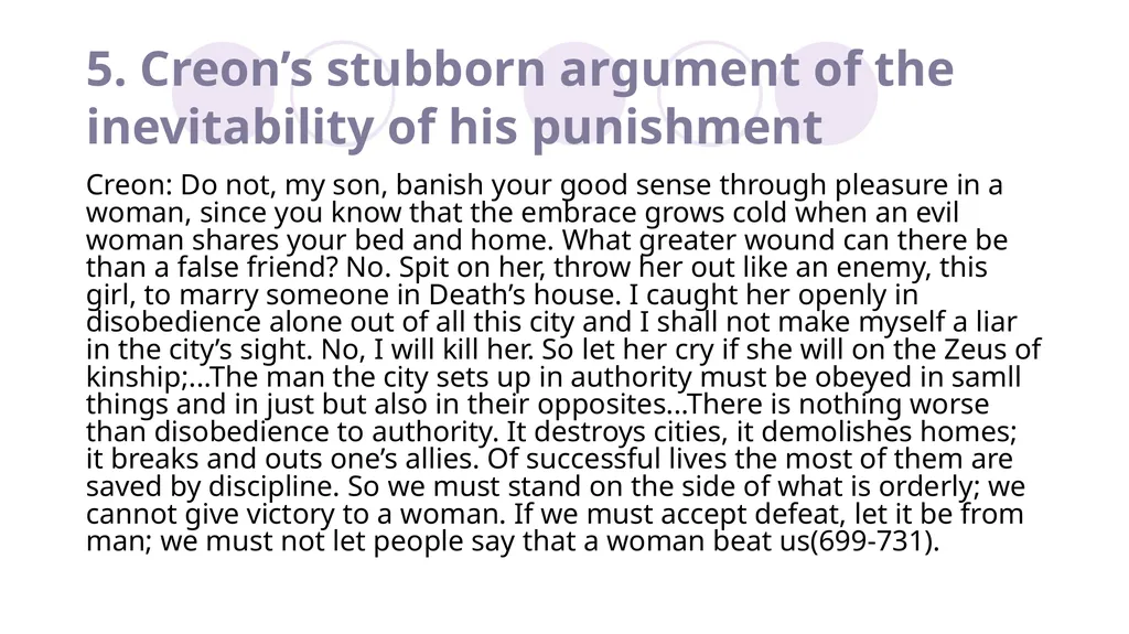 Sophocles, Antigone Introduction to English - slide 24 of 29