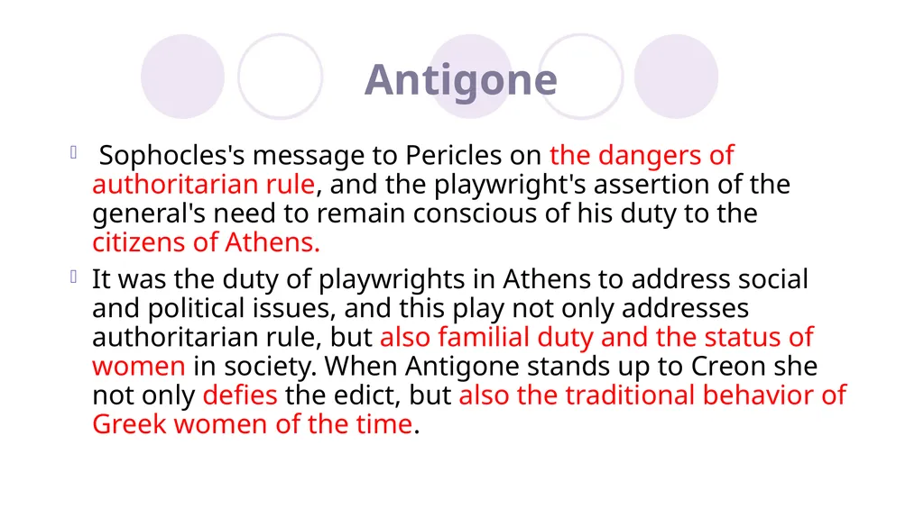 Sophocles, Antigone Introduction to English - slide 4 of 29