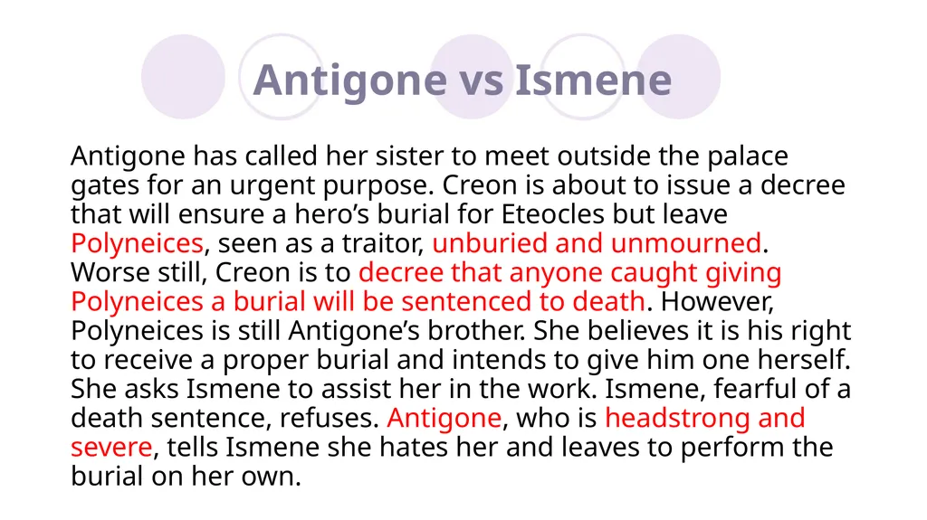 Sophocles, Antigone Introduction to English - slide 7 of 29