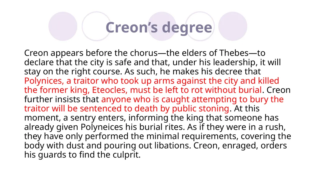 Sophocles, Antigone Introduction to English - slide 8 of 29