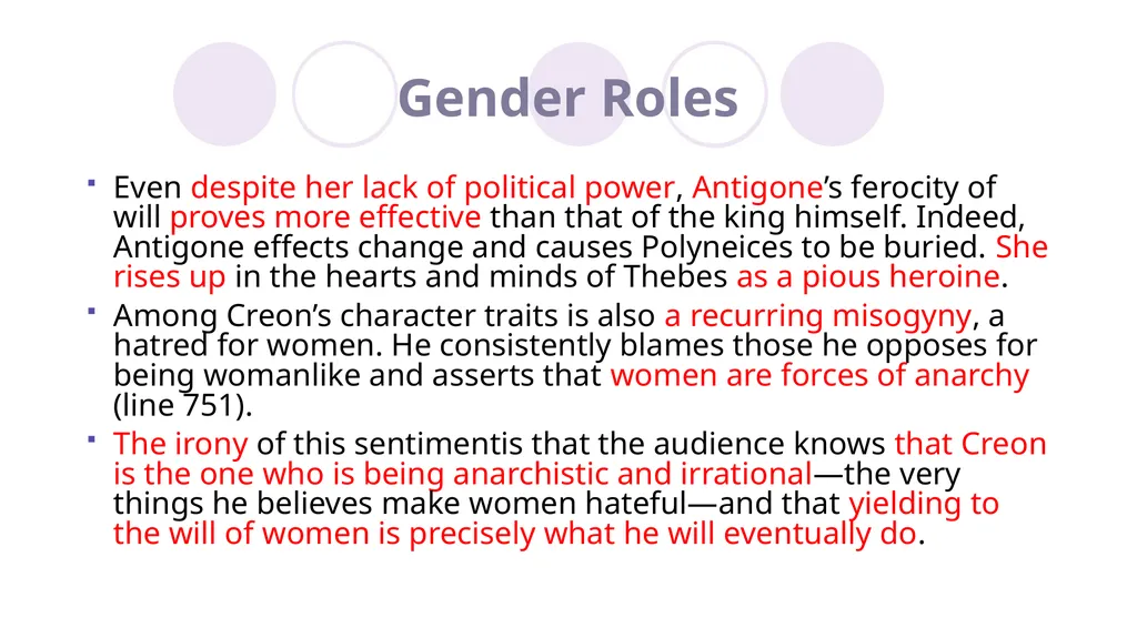 Sophocles, Antigone Introduction to English - slide 18 of 29