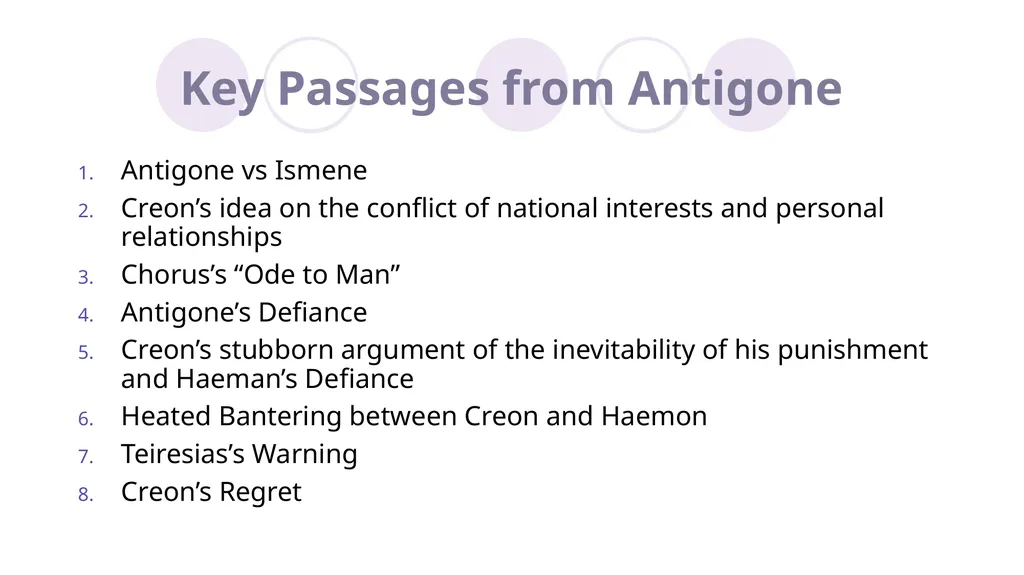 Sophocles, Antigone Introduction to English - slide 19 of 29