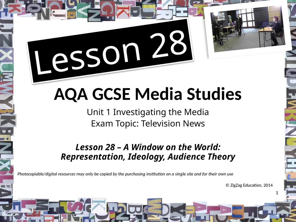 AQA GCSE Media Studies Unit 1 Investigating the - slide 1 of 16