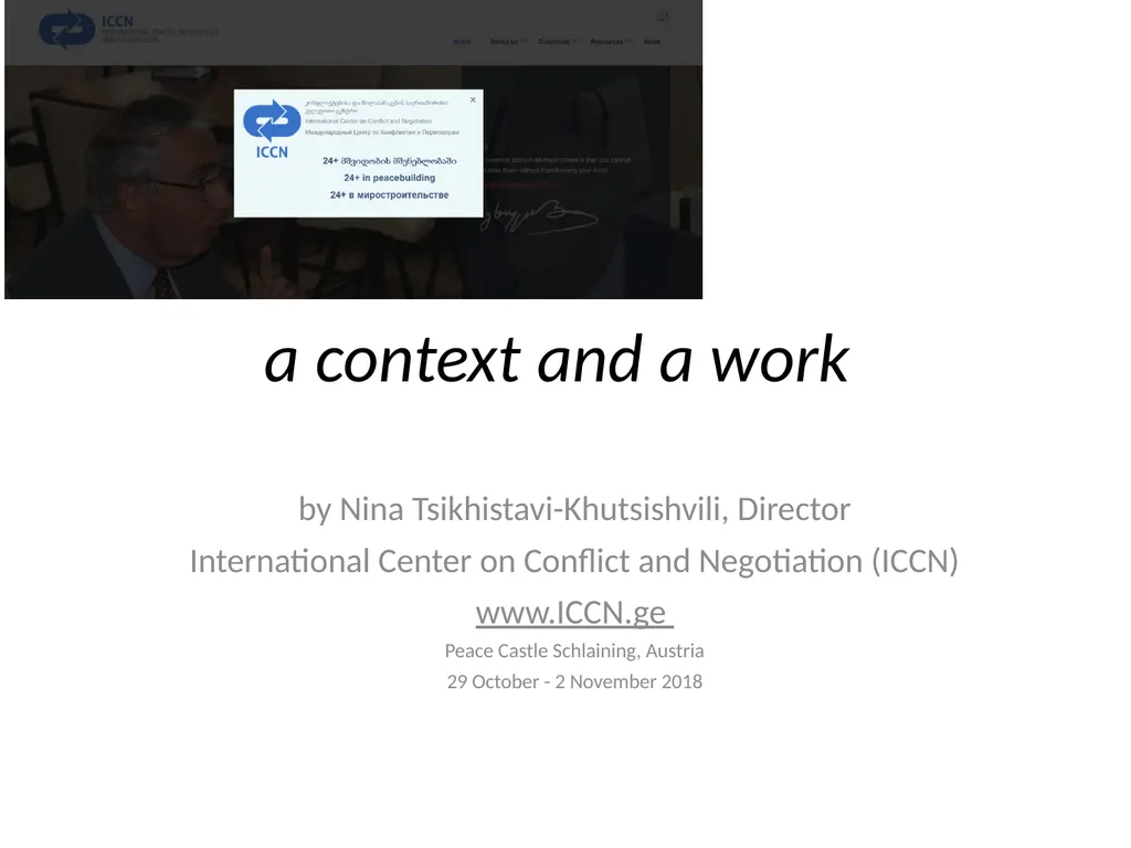 a context and a work by Nina