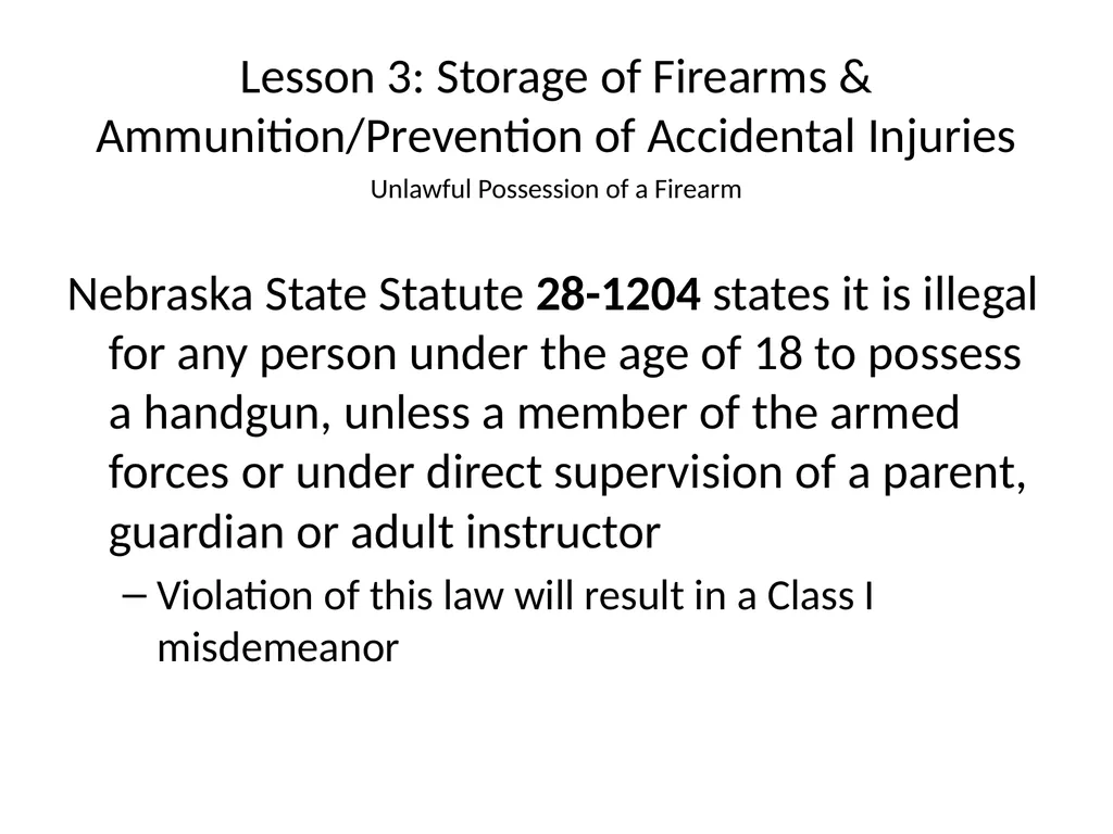 Nebraska State Patrol Concealed Handgun Permit - slide 55 of 191