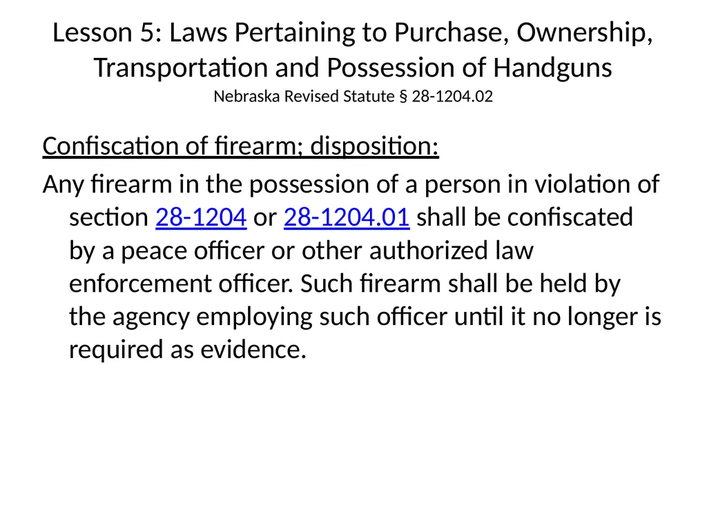 Nebraska State Patrol Concealed Handgun Permit - slide 97 of 191