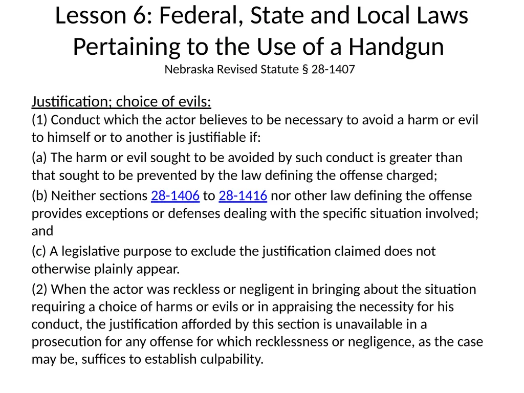 Nebraska State Patrol Concealed Handgun Permit - slide 157 of 191