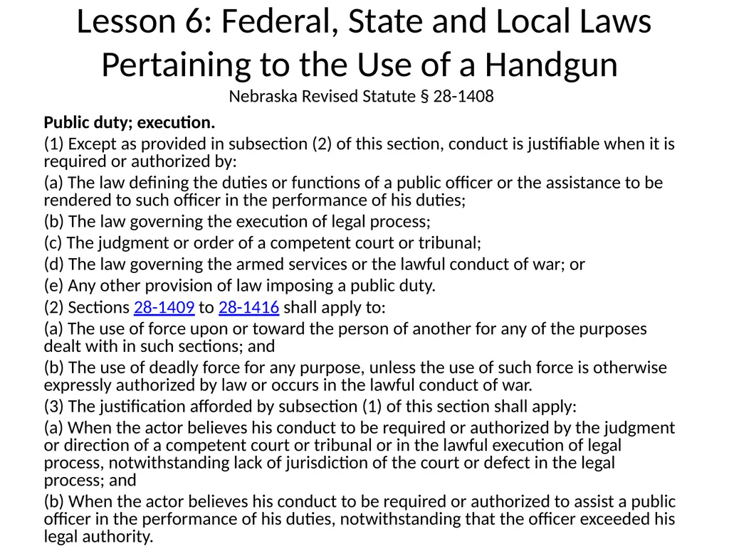 Nebraska State Patrol Concealed Handgun Permit - slide 158 of 191
