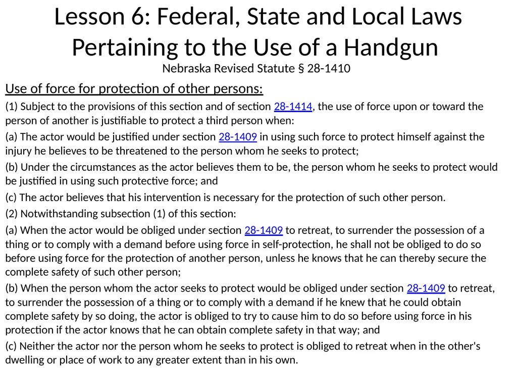 Nebraska State Patrol Concealed Handgun Permit - slide 161 of 191