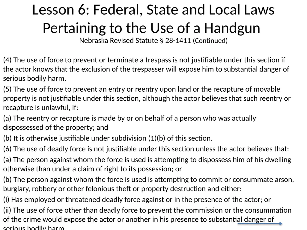 Nebraska State Patrol Concealed Handgun Permit - slide 163 of 191