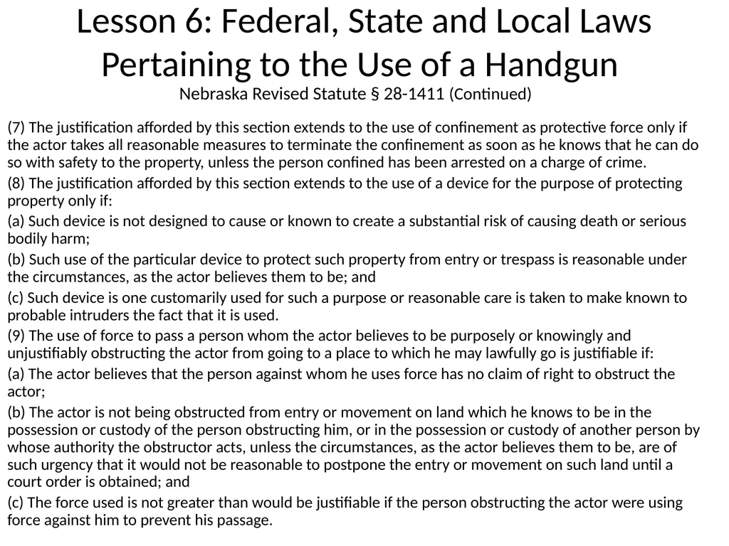 Nebraska State Patrol Concealed Handgun Permit - slide 164 of 191