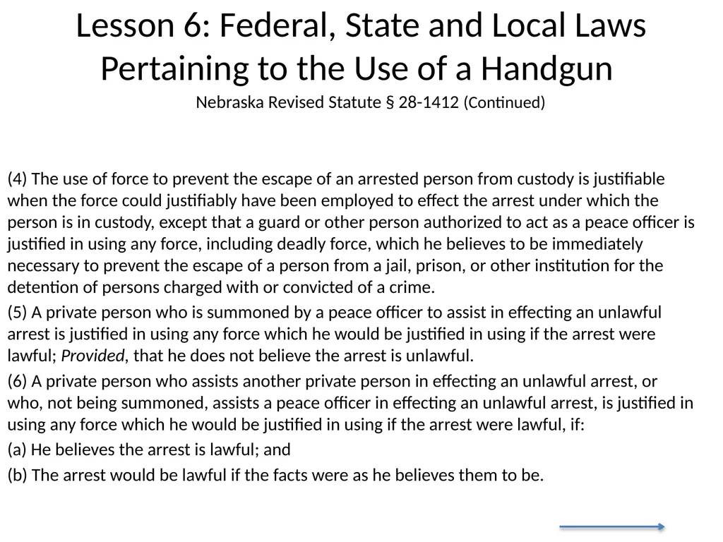 Nebraska State Patrol Concealed Handgun Permit - slide 166 of 191
